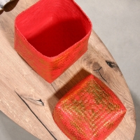 Корзинка плетеная "Голден" 25х25х30 см, розовый