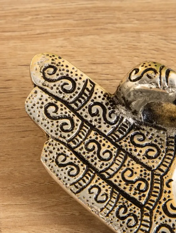 Подставка под благовония "Мудра"  алюминий 14х7,5 см