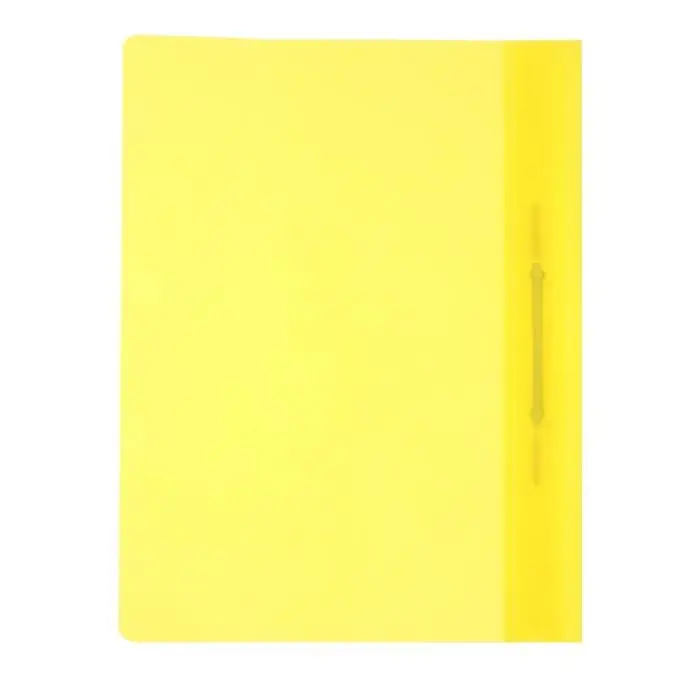Папка-скоросшиватель Calligrata, А4, 120 мкм, жёлтая, прозрачный верх