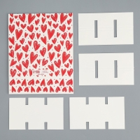 Коробка для конфет, кондитерская упаковка, 9 ячеек, &laquo;Я люблю тебя&raquo;, сердечки, 14.5 х 14.5 х 3.5 см