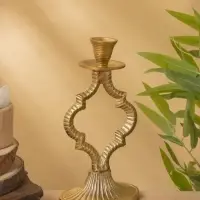 Подсвечник "Слияние" алюминий 12х8х23 см