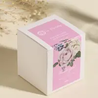 Свеча в вулканическом подсвечнике "Цилиндры" розовая 8,1х8,1х5,4 см