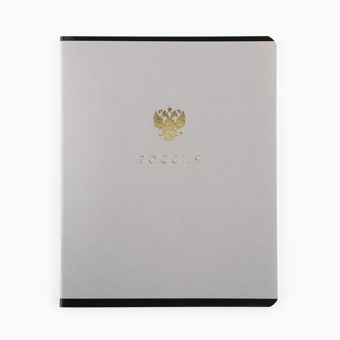 Тетрадь в клетку, 48 листов А5 на скрепке внутренний блок №1 МИКС &laquo;Патриотизм&raquo; тиснение, твин лак, уф лак