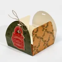 Коробка новогодняя складная &laquo;Новогодняя почта&raquo;, 16 х 16 х 6 см, Новый год