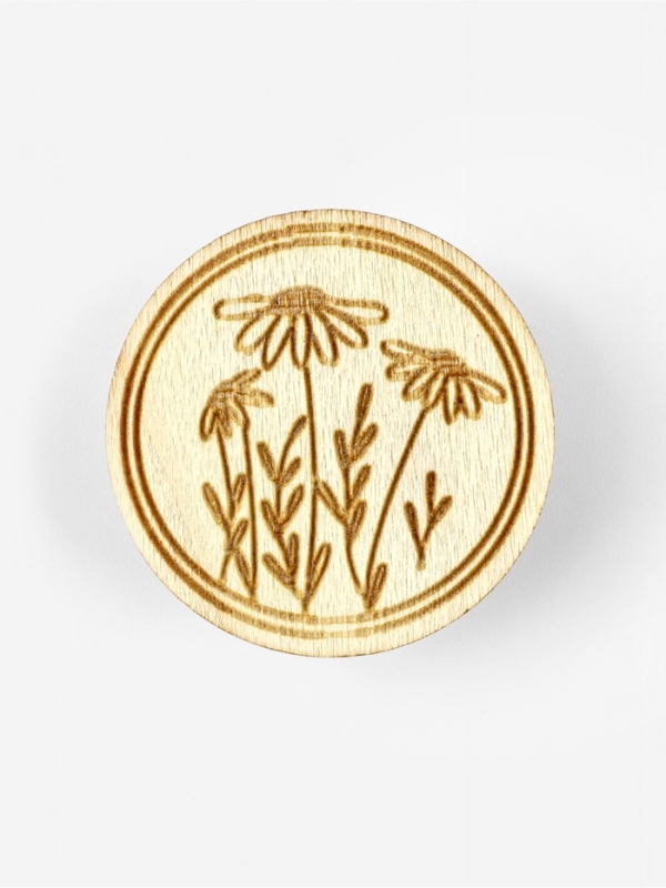 Игольница-магнит цветы для вышивания круг 3см (наб 2шт цена за наб) деревянный TR