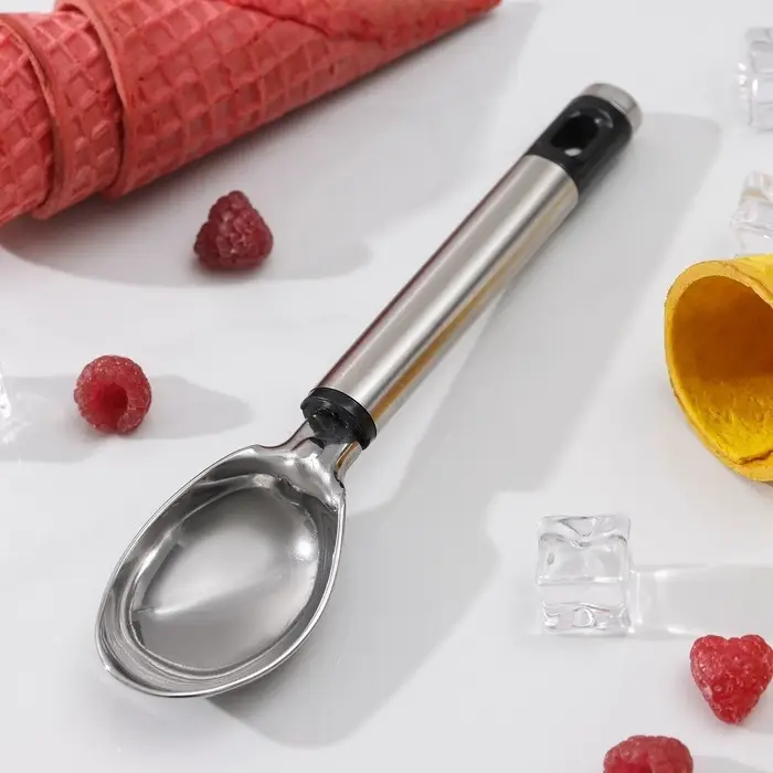 Ложка для мороженого Доляна Fargo, 19,5&times;4,5 см, цвет серебристый