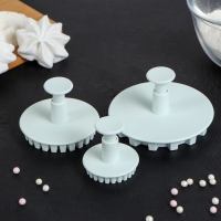 Набор плунжеров кондитерских Доляна &laquo;Шестерёнки&raquo;, 3 шт