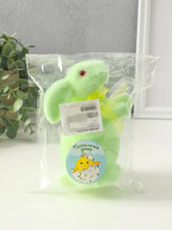 Сувенир пасхальный "Мятный заяц с пасхальным яйцом" 6х11х15,5 см