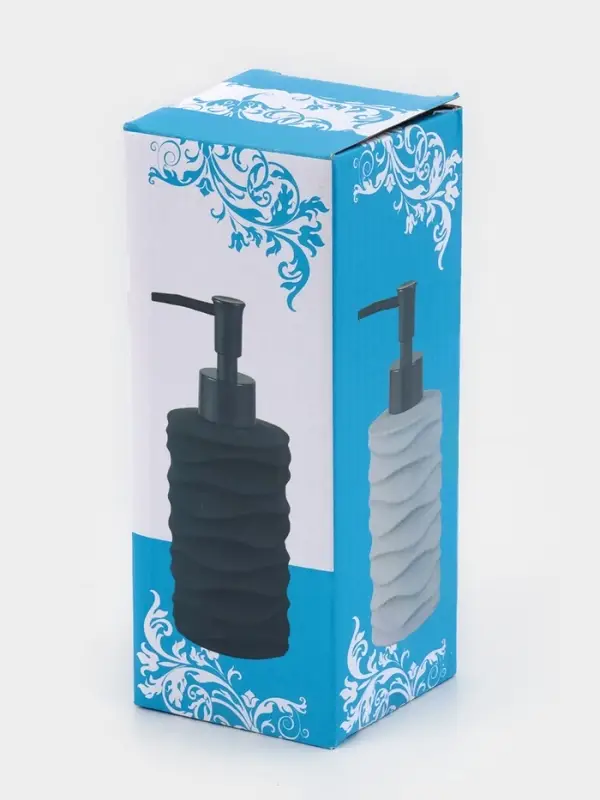 Дозатор для жидкого мыла "Волны", цвет черный
