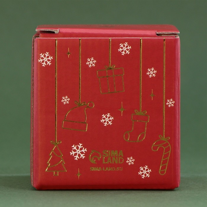 Свеча новогодняя в банке &laquo;Исполнения заветной мечты&raquo;, аромат лесные ягоды, 6,5 х 5,5 см