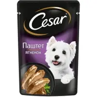Влажный корм Cesar для собак, паштет с ягнёнком, пауч, 80 г