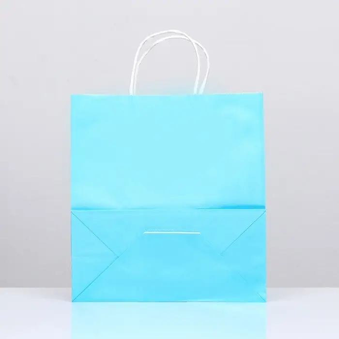 Пакет крафт &laquo;Радуга&raquo;, голубой, 25&times;12&times;27 см, 80 г/м&sup2;, 1 шт.