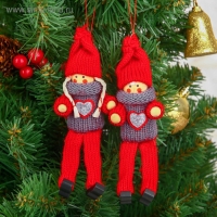 Игрушка - подвеска &laquo;Куколка в вязаном костюмчике&raquo;, МИКС