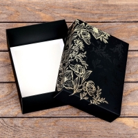 Коробка складная, крышка-дно, "Цветы", софт тач, 21 х 15 х 7 см