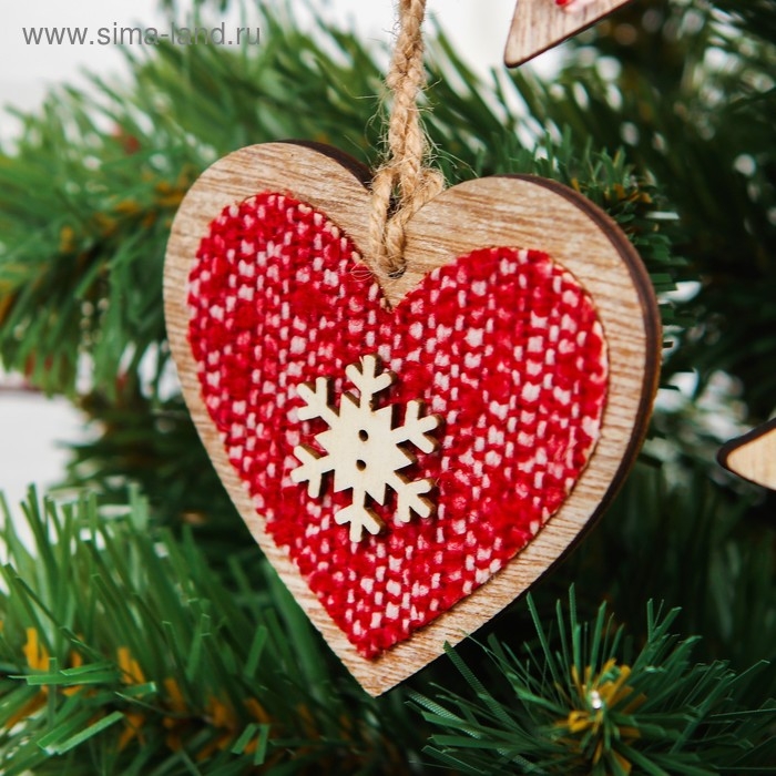 Подвеска новогодняя &laquo;Зимний вечер&raquo;, МИКС, красная