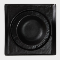 Блюдо фарфоровое для подачи Magistro Pietra lunare, 27,5&times;27,5 см, цвет чёрный