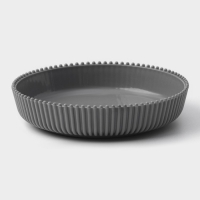 Горшок для цветов с поддоном, 12&times;11,5 см, цвет серый