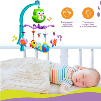 Мобиль музыкальный на кроватку &laquo;Совушка&raquo;, работает от батареек, Крошка Я