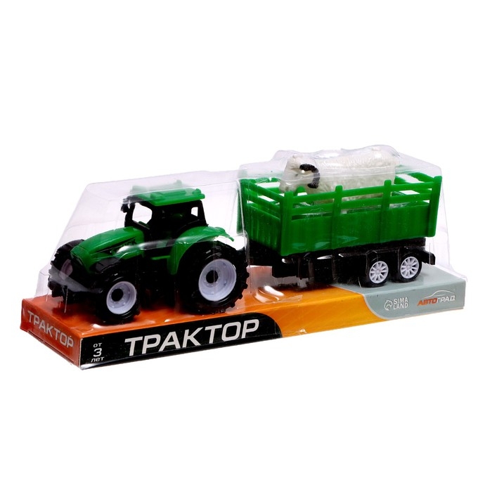 Трактор инерционный &laquo;Фермер&raquo;, с прицепом и животным