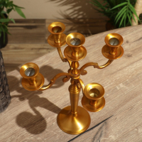 Подсвечник "Джания" на 5 свечей 18х18х35 см, алюминий