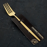 Вилка столовая из нержавеющей стали Magistro &laquo;Блинк&raquo;, 21,5&times;3 см, цвет золотой