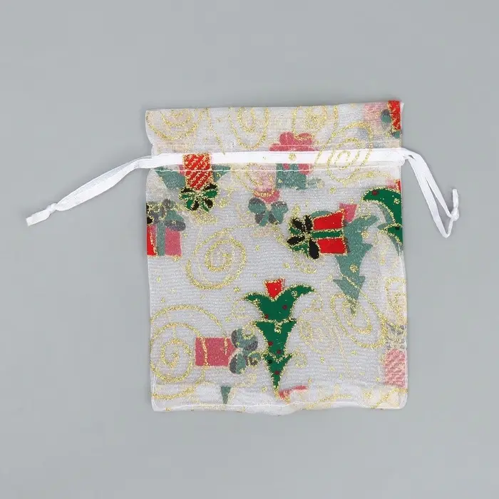 Мешочек подарочный органза &laquo;Золотые мгновения&raquo;, 10 х 12 см +/- 1.5 см