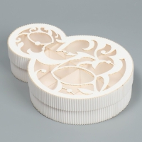 Коробка подарочная, кондитерская упаковка &laquo;8 марта&raquo; белая, 22 х 16 х 5 см