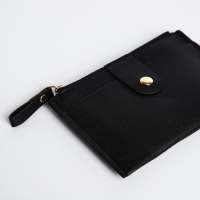 Картхолдер на молнии, цвет чёрный