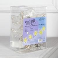 Гирлянда &laquo;Нить&raquo; 3 м с насадками &laquo;Лампочки кристалл&raquo;, IP20, прозрачная нить, 80 LED, свечение тёплое белое, 8 режимов, 220 В