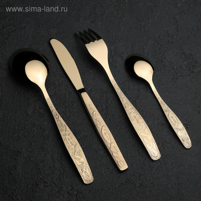 Набор столовый &laquo;Уралочка&raquo;, 24 предмета, толщина 2 мм, декоративное покрытие