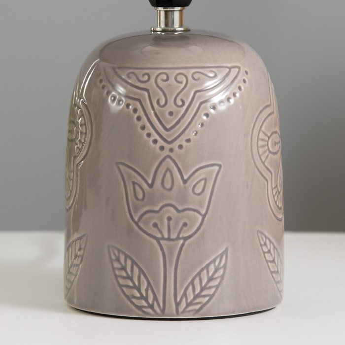 Настольная лампа "Монако" Е14 40Вт серый 16х16х29 см RISALUX