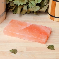 Кирпич из гималайской соли, шлифованный, 20&times;10&times;2,5см, "Добропаровъ"