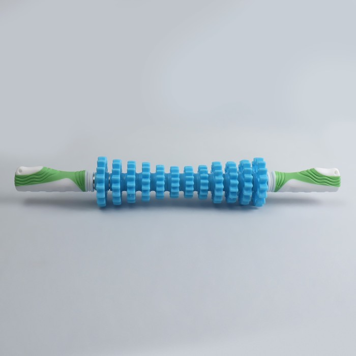 Массажёр &laquo;Скалка&raquo;, универсальный, 12 колёс, d = 7 &times; 45 см, цвет МИКС