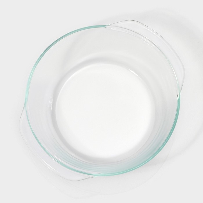 Набор кастрюль из жаропрочного стекла для запекания Доляна &laquo;Гратен&raquo;, 2 предмета: 700/1500 мл, d=14,5/11 см, с крышками, толщина 4 мм