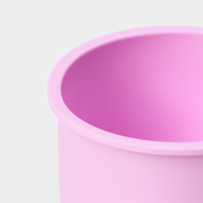 Форма для выпечки Доляна &laquo;Круг&raquo;, силикон, 10&times;6 см, цвет розовый