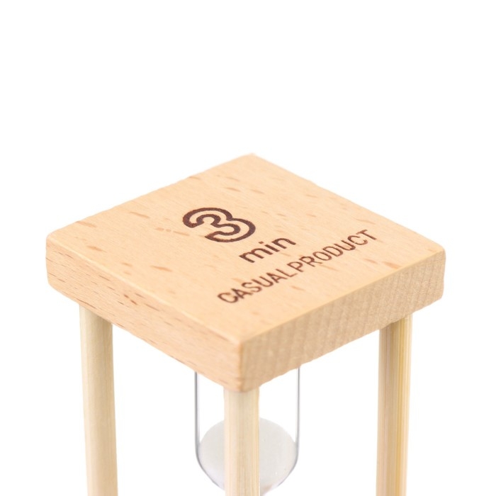 Песочные часы "Африн", на 3 минуты, 8.5 х 4 см, белый песок