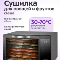 Сушилка для овощей и фруктов с УФ-лампой КТ-1982 - 620 Вт
