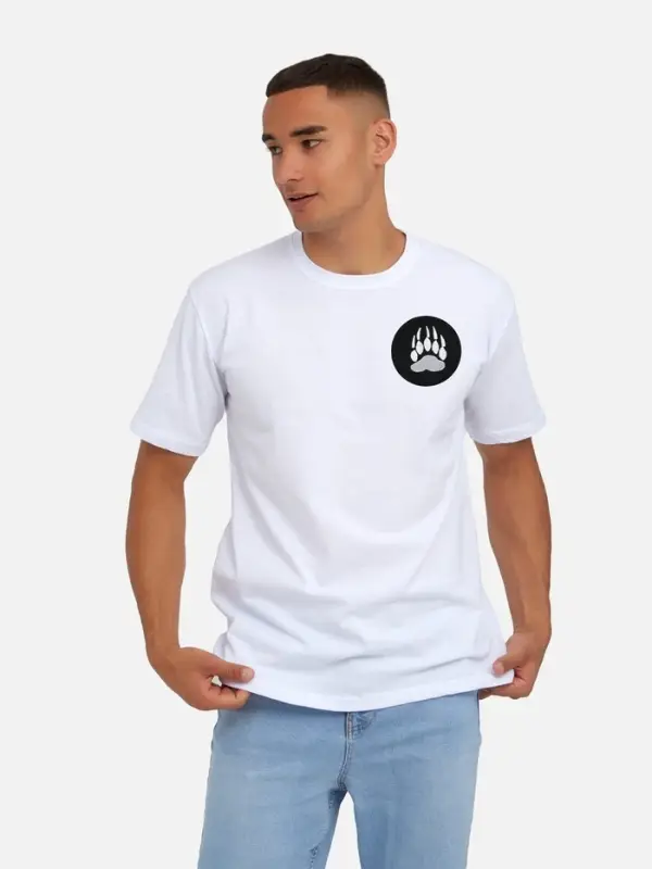 Термоаппликация &laquo;Лапа&raquo;, d=8 см, чёрная, белая