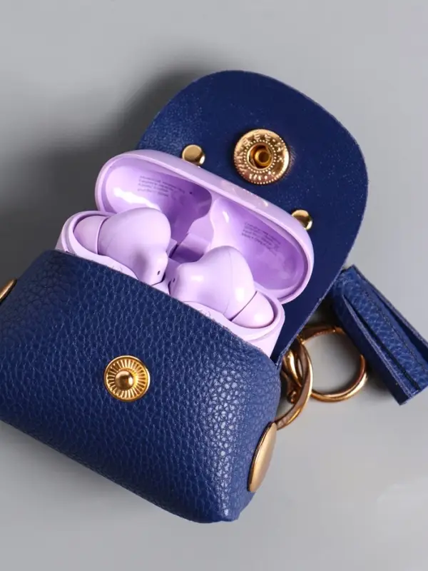 Брелок кожзам с карабином, с кистью "Саквояж" синий 7,5х4х7 см