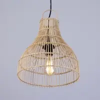 Светильник потолочный из ротанга &laquo;Сатрия&raquo;, 1&times;120 Вт, Е27, 30&times;30&times;30 см