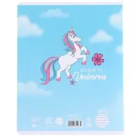 Тетрадь в линейку 24 листа, 5 видов МИКС, тиснение, обложка мелованный картон, &laquo;Минни Маус и единорог&raquo;