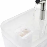 Фонтан для кошек и собак 1,5 л, 16,5 х 13 х 12 см, евророзетка, прозрачный