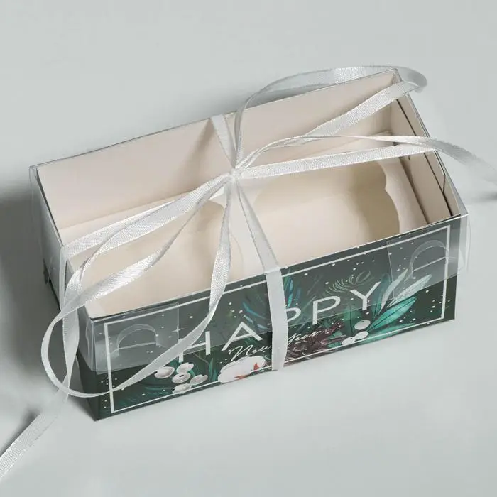 Коробка для капкейка &laquo;Happy New year&raquo;, 16 х 8 х 7.5 см