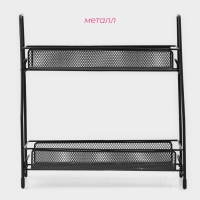 Этажерка 2х-ярусная Доляна, 31&times;17&times;32,5 см, цвет чёрный