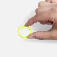 Карабин-кольцо Claus, L, желтый неон