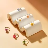 Кольцо детское &laquo;Орхидея&raquo;, цвет МИКС в серебре