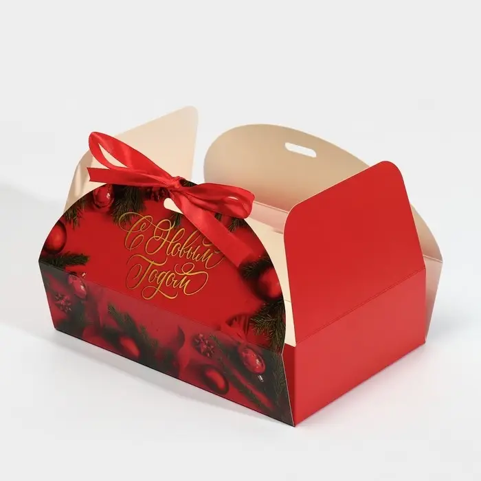 Коробка новогодняя складная &laquo;Новогоднее фото&raquo;, 22 х 15 х 6 см, Новый год