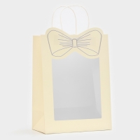 Пакет подарочный новогодний с оком "Бант", 26 х 35 х 15 см.