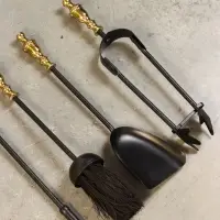 Каминный набор, сталь, алюминий 40 см