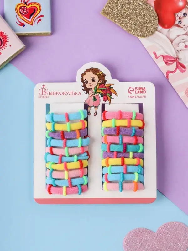 Резинки для волос &laquo;Аделия&raquo;, набор 20 шт., колечки, 3 см, МИКС